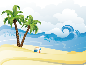 a summer beach